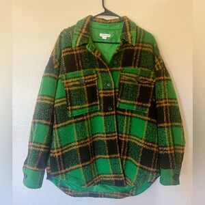 Good American Plaid Boyfriend Jacket S/M